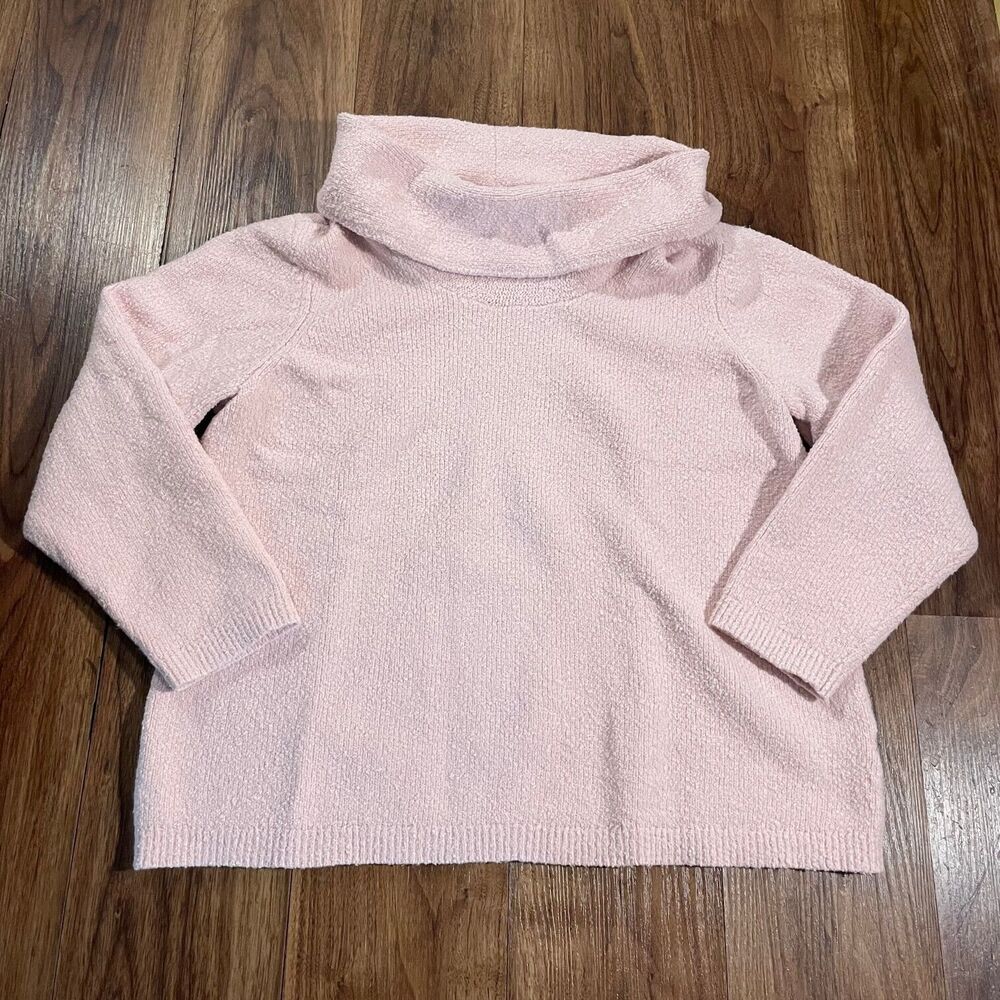 J. Jill Sweater Cowl Neck Wool Blend Pink Long Sleeve Women’s Size Medium Petite